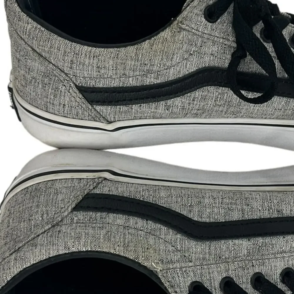 VANS Grey & Black Skate Shoe Youth SZ 6